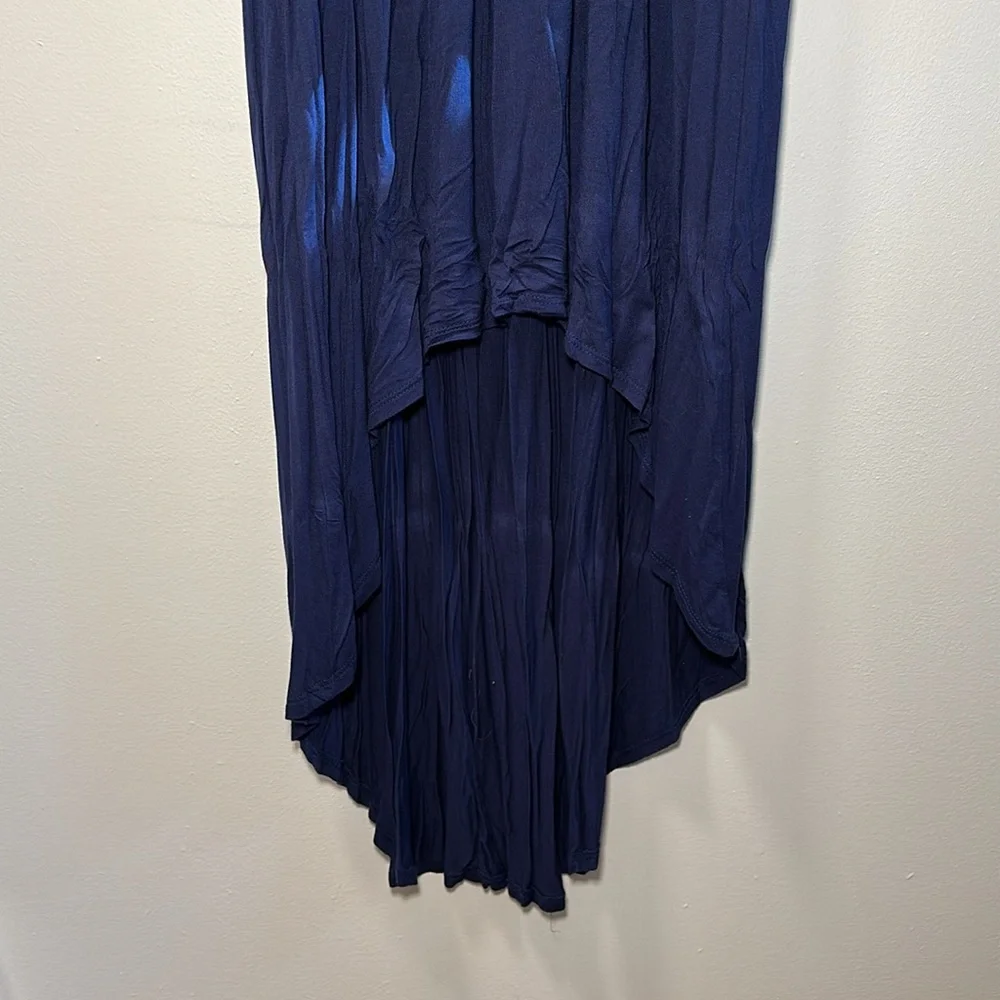 Women’s Navy Blue Basic High-Low Maxi Dress Size XL - Picture 3 of 4
